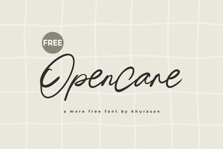 Preview of Opencare Font