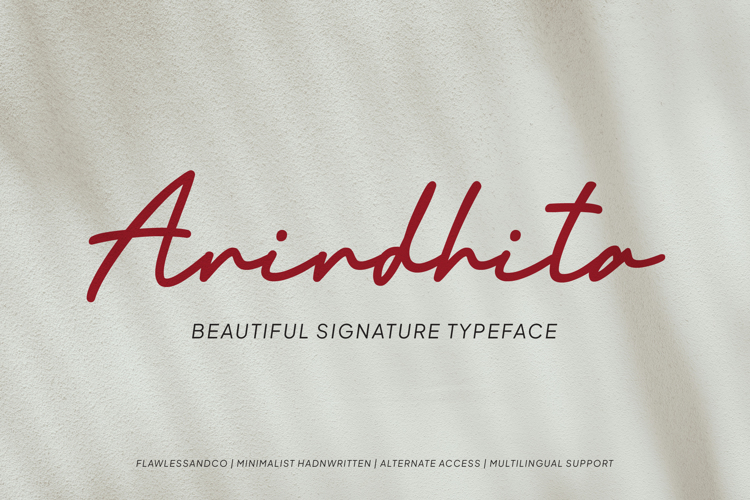 Preview of ANINDHITA Font