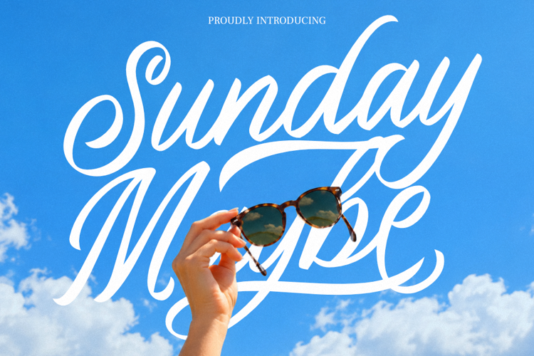 Preview of Sunday Maybe Font