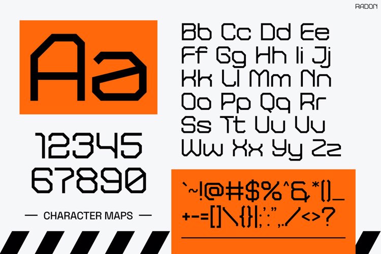 Preview of RADON Font