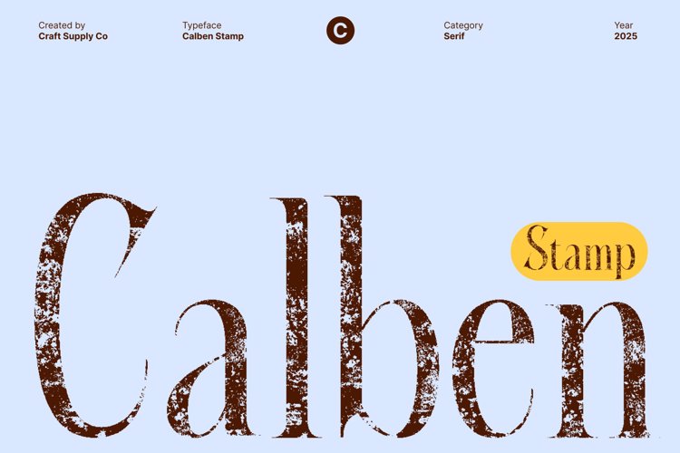 Preview of Calben Stamp Font
