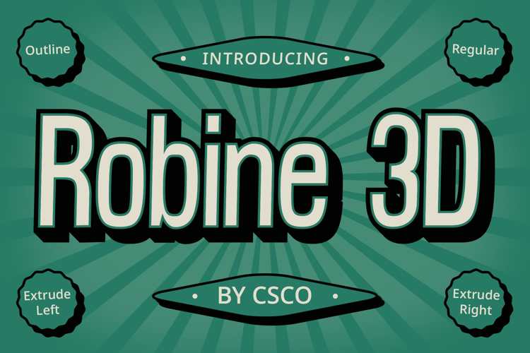 Robine 3D Font