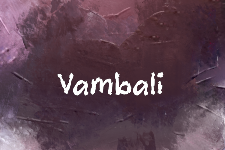 Preview of v Vambali Font