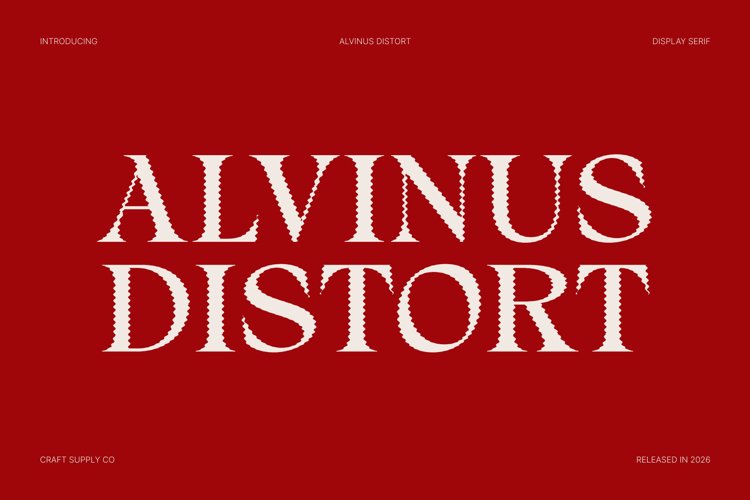Preview of Alvinus Distort Font