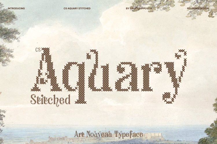 Preview of CS Aquary Stitched Font