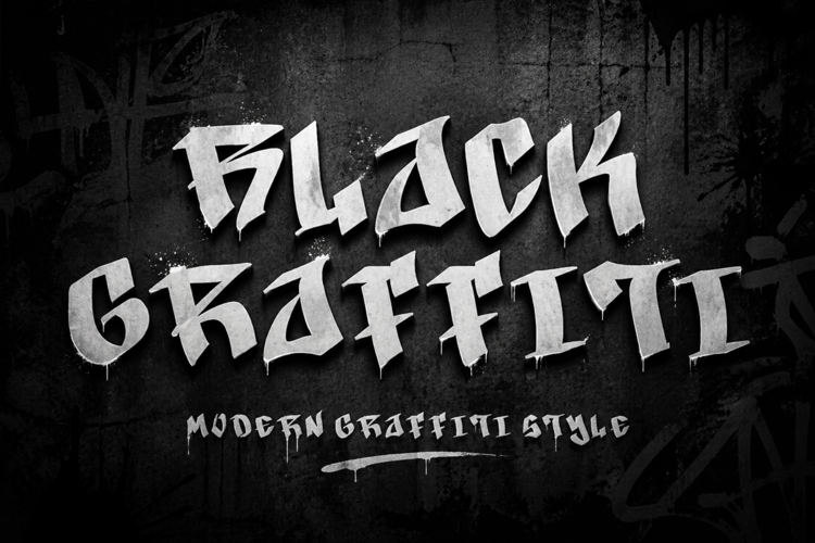 Preview of Black Graffiti Font