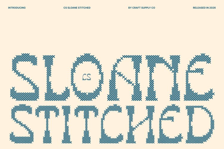Preview of CS Sloane Stitched Font