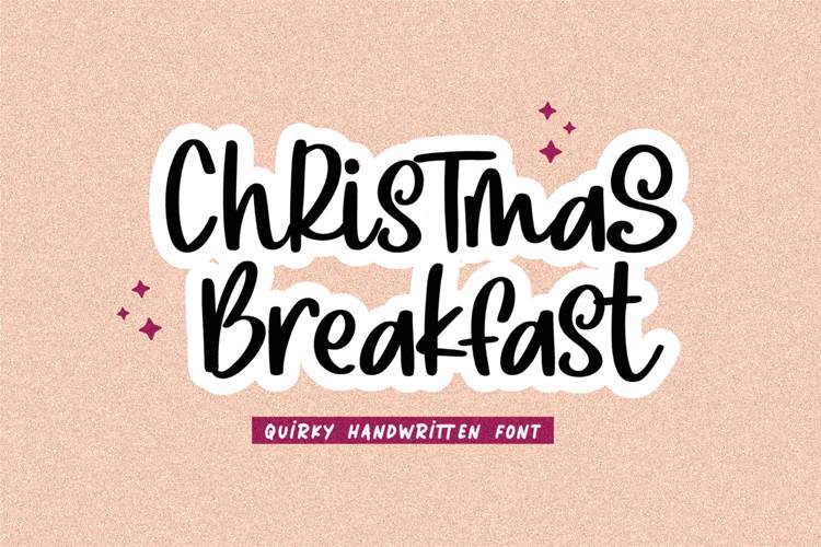 Christmas Breakfast Font