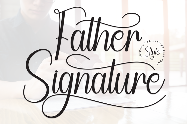 Preview of Father Signature Font