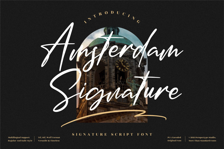 Preview of Amsterdam Signature Font