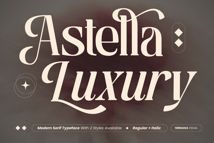 Preview of Astella Luxury Font