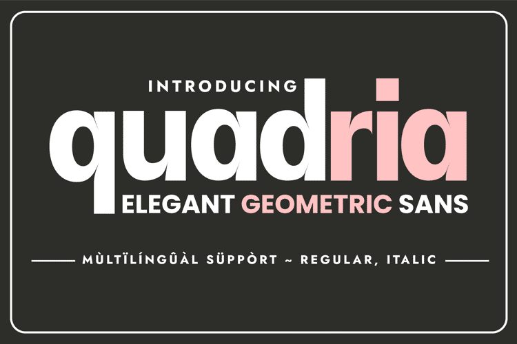 Preview of Quadria Font