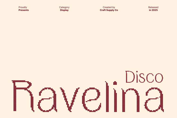 Preview of Ravelina Disco Font