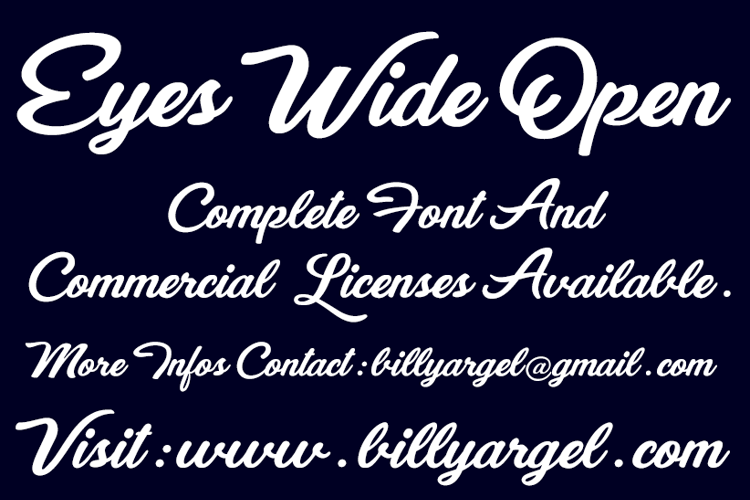 Eyes Wide Open Font