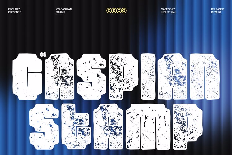 Preview of CS Caspian Stamp Font