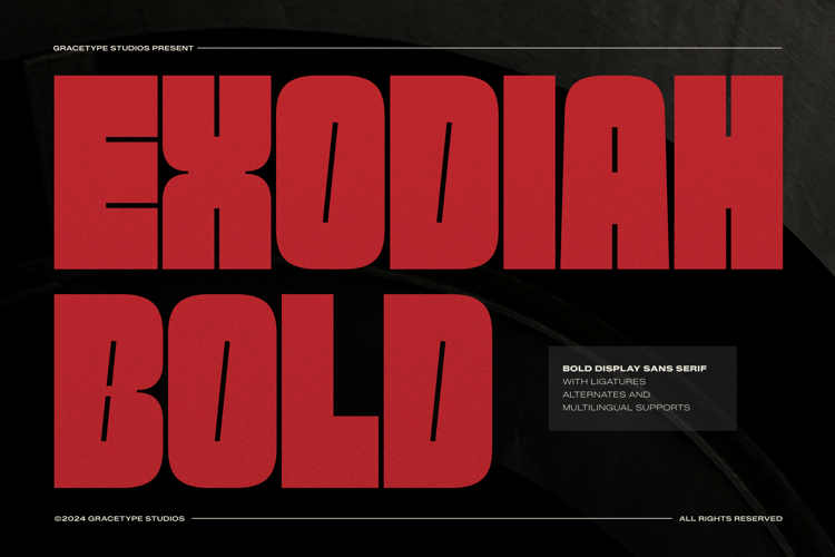 Preview of Exodiah Font