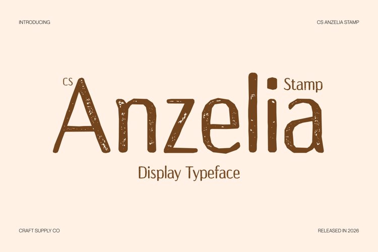 Preview of CS Anzelia Stamp Font