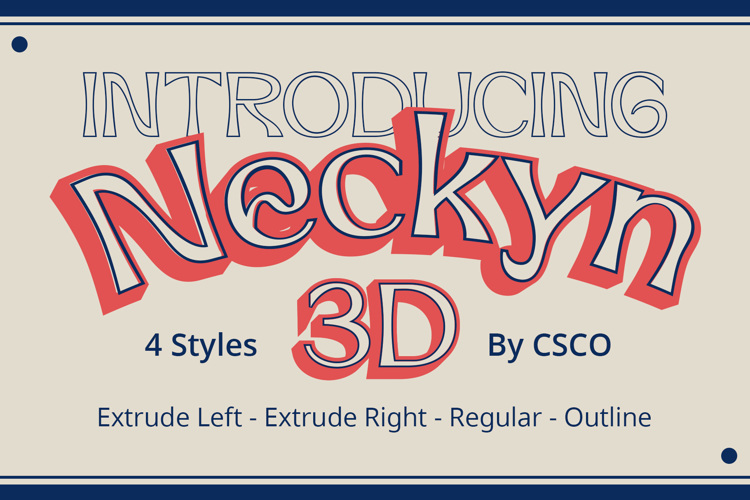 Neckyn 3D Font