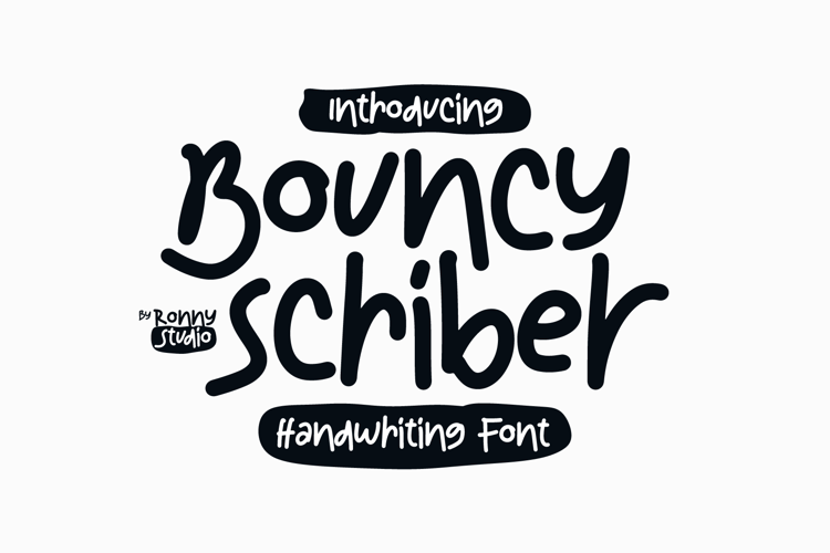 Preview of Bouncy Scriber Font