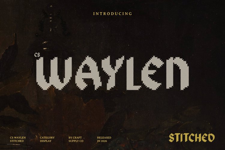 Preview of CS Waylen Stitched Font