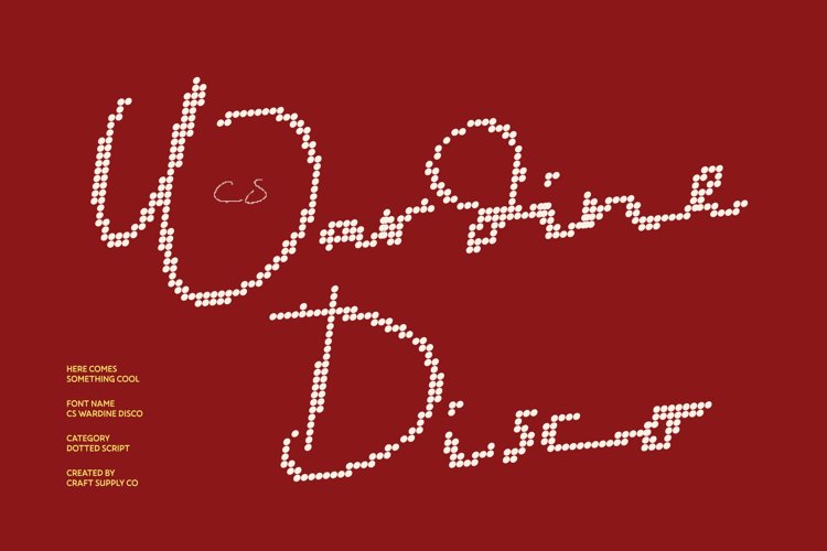 Preview of CS Wardine Disco Font