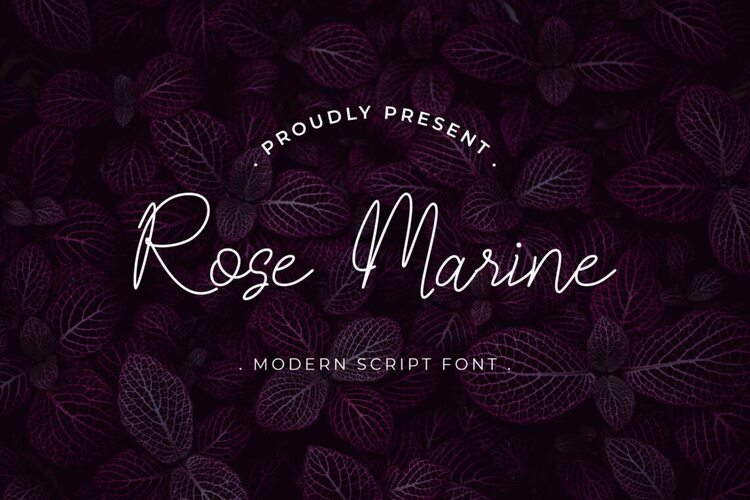 Preview of Rose Marine Cursive Tattoo Font