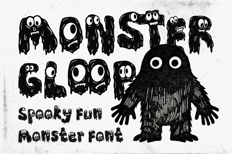 Preview of Monster Gloop Font