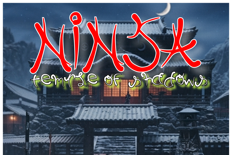 Preview of NINJA Font