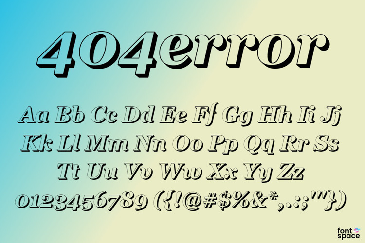 404 error Font