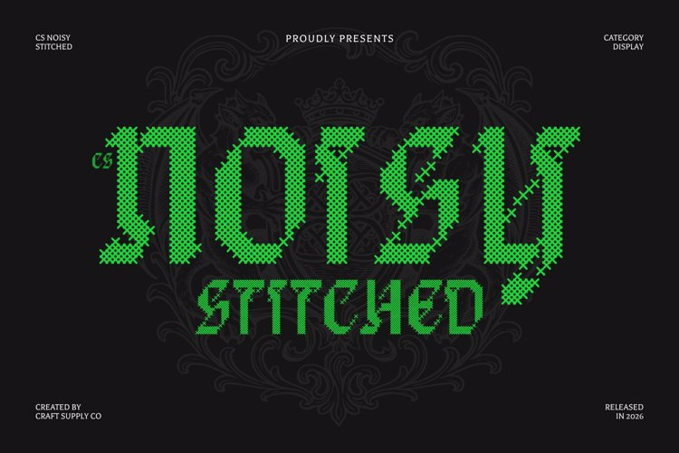 Preview of CS Noisy Stitched Font