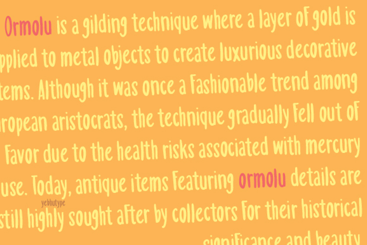Ormolu Font