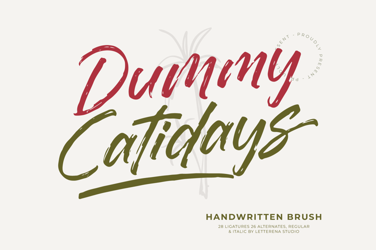 Preview of Dummy Catidays VERSION Font