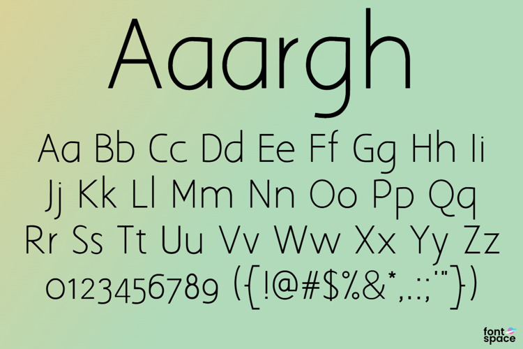 Preview of Aaargh Font