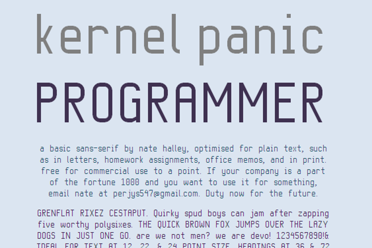 KP Programmer NBP Font