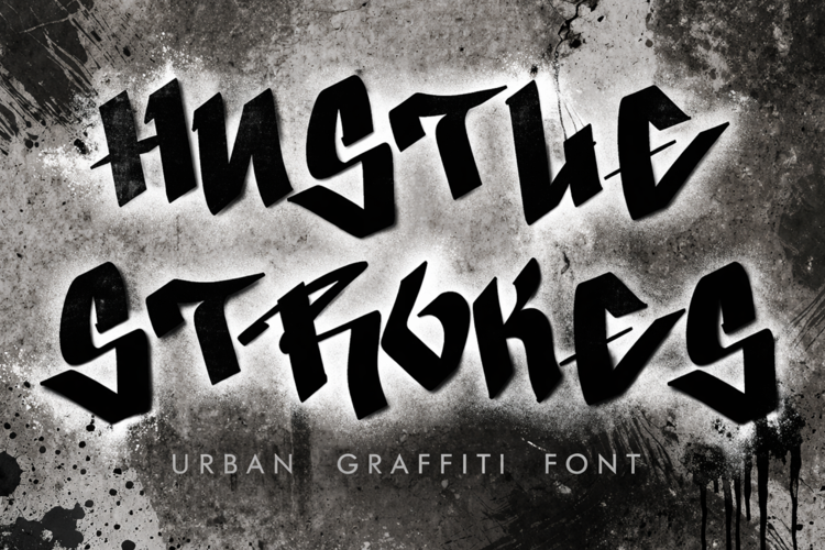 Preview of Hustle Strokes Font