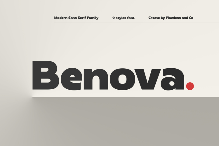 Preview of Benova Font