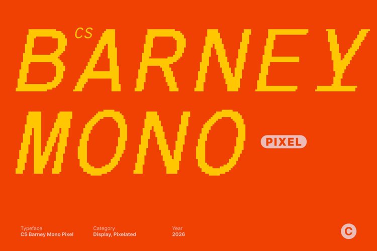 Preview of CS Barney Mono Pixel Font