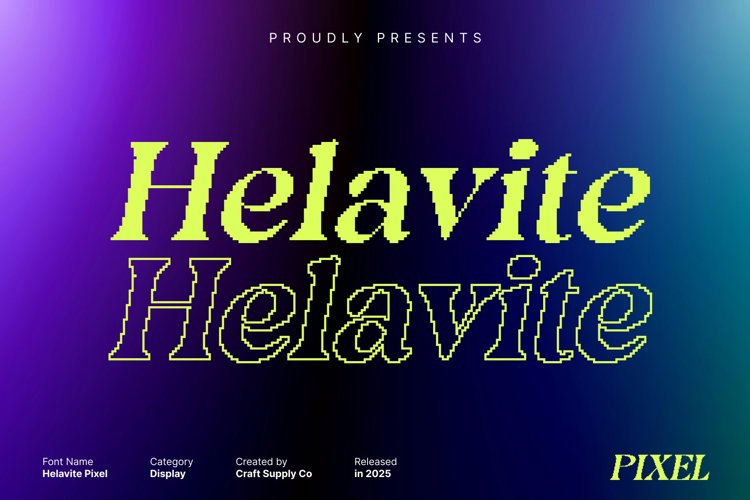 Preview of Helavite Pixel Font