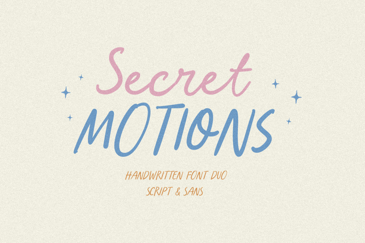 Preview of Secret Motions Font