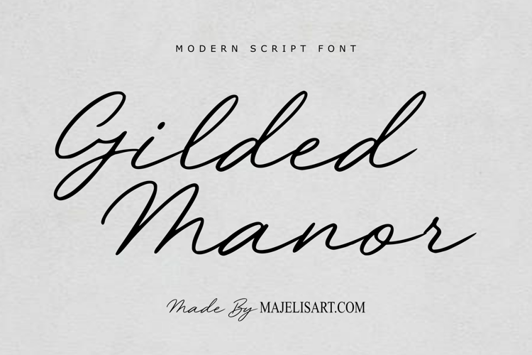 Preview of Gilded Manor Font