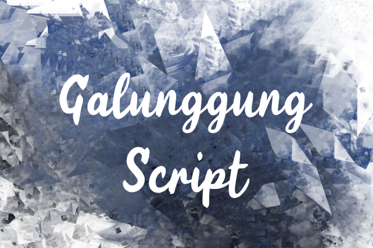 g Galunggung Script Font