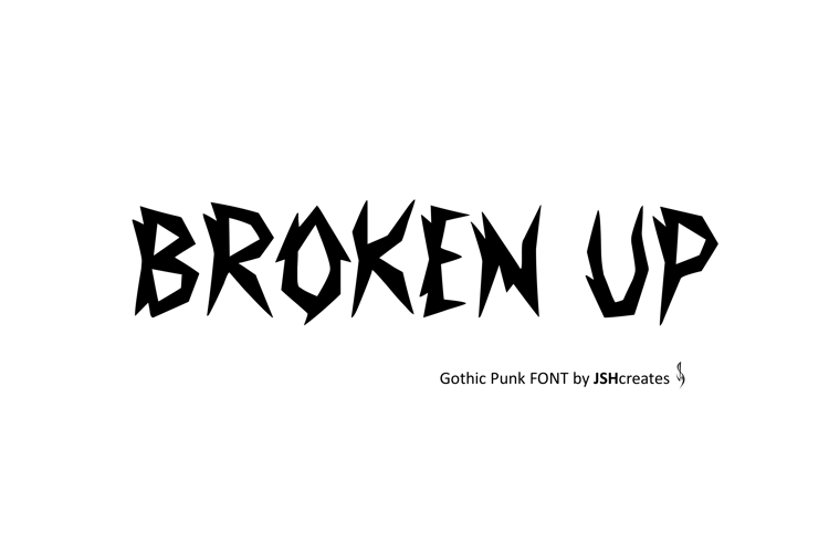 Broken Up Font