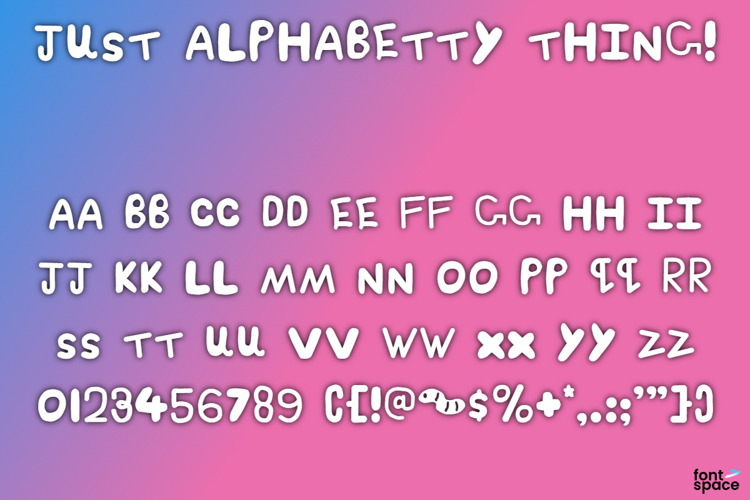 Just Alphabetty Thing! Font