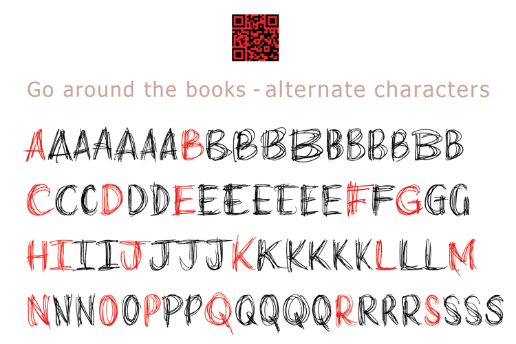 go around the books Font