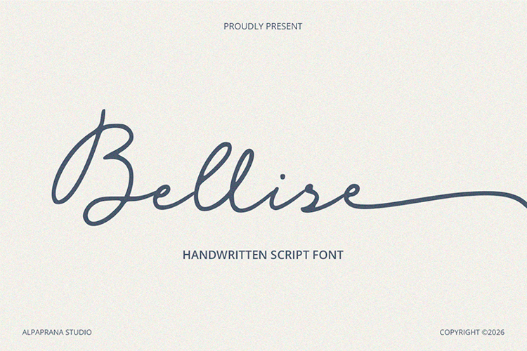 Preview of Bellise Font