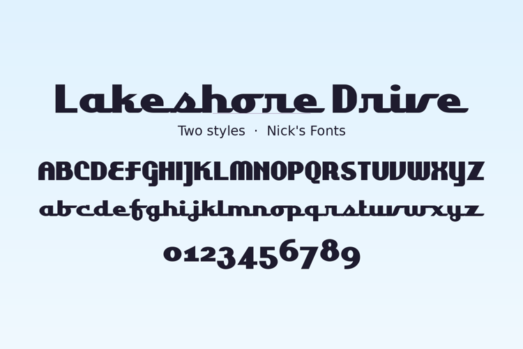 Preview of Lakeshore Drive Font