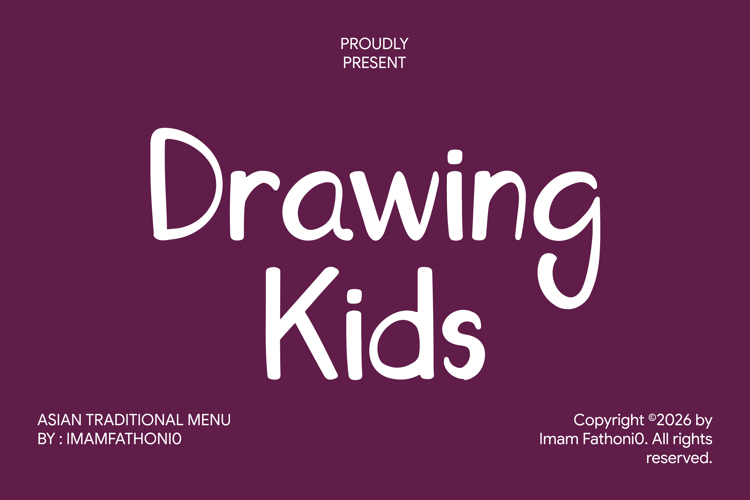 Preview of Drawing Kids Font