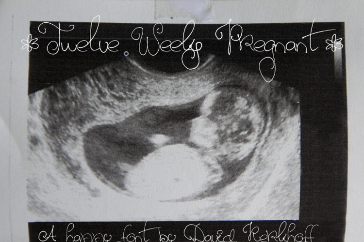 Twelve Weeks Pregnant Font