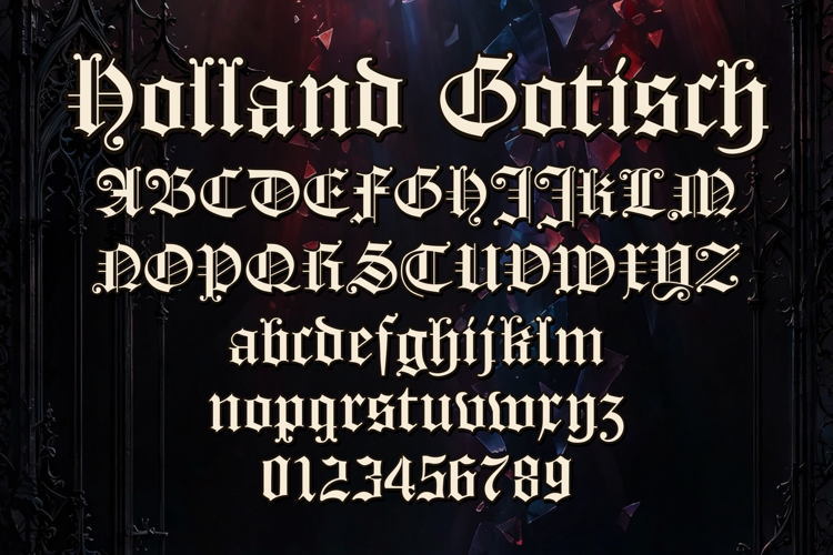 Preview of Holland Gotisch Font