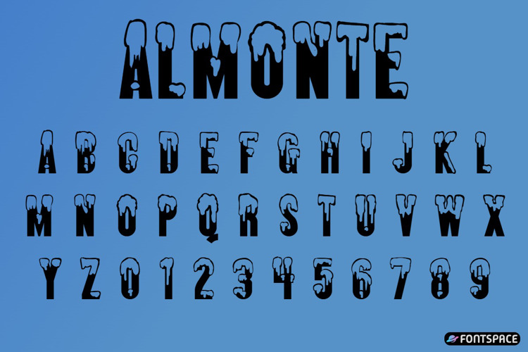 Preview of Almonte Snow Font